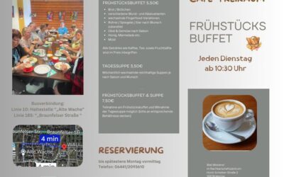 Neue Karte und Winteröffnungszeiten im Café und ein Brunchangebot